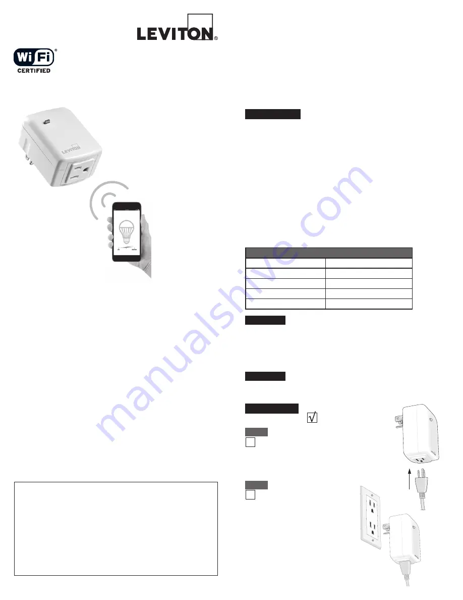 Leviton Decora Smart DW15A Series Скачать руководство пользователя страница 1