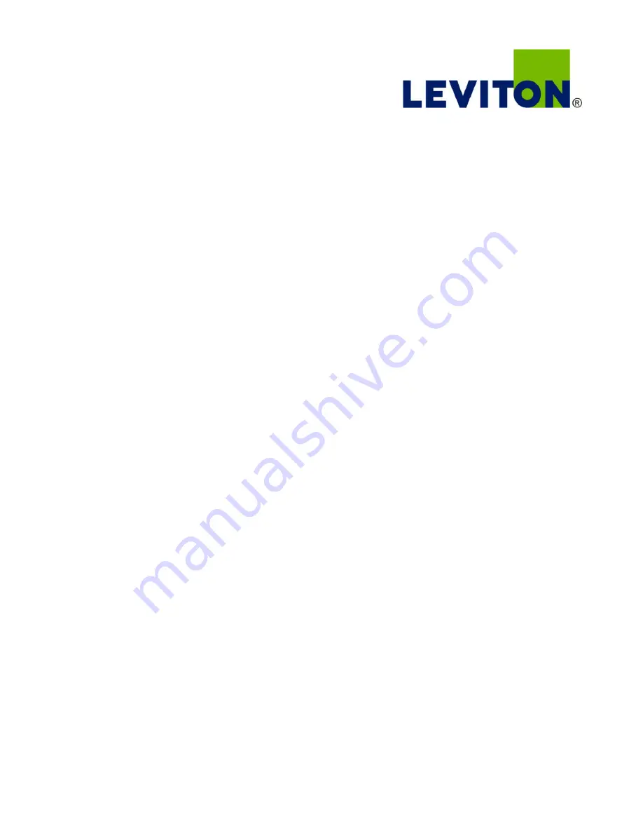 Leviton Energy Monitoring Hub A8812 Скачать руководство пользователя страница 1