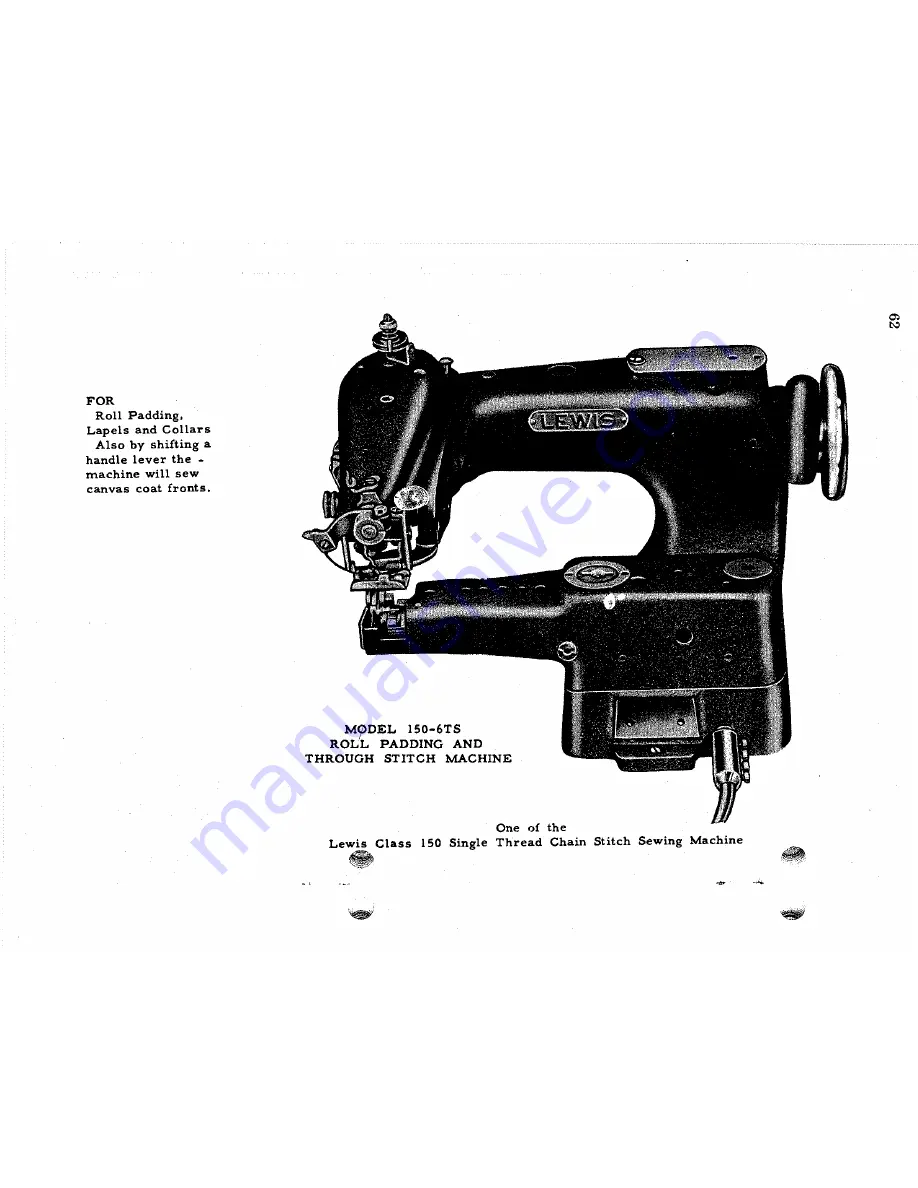 Lewis 150-1 Parts And Instructions Download Page 63