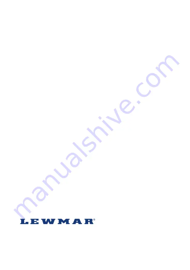 Lewmar 110TT Owners Installation, Operation & Servicing Manual Download Page 16