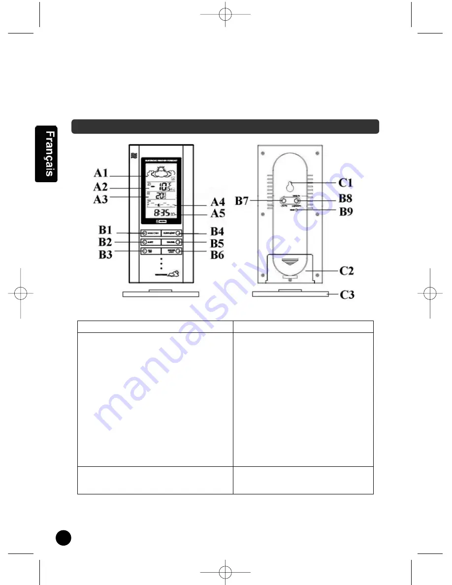 LEXIBOOK MeteoClock SM883 Owner'S Manual Download Page 13