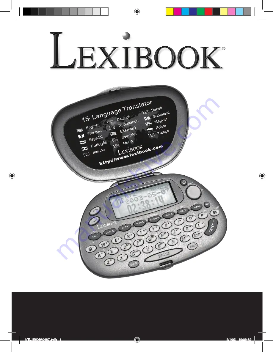 LEXIBOOK NTL1560 Instruction Manual Download Page 1