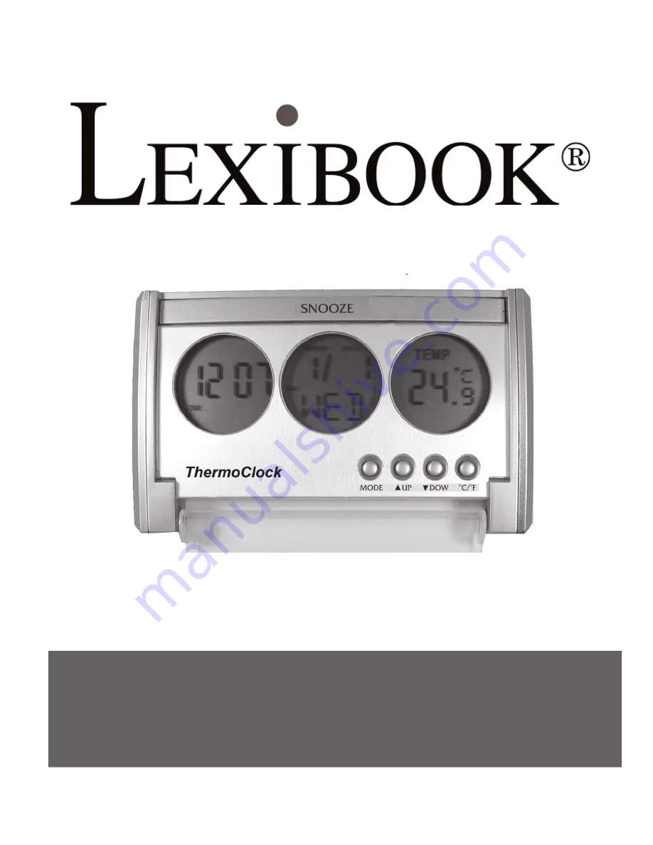 LEXIBOOK ThermoClock RL551 Скачать руководство пользователя страница 1