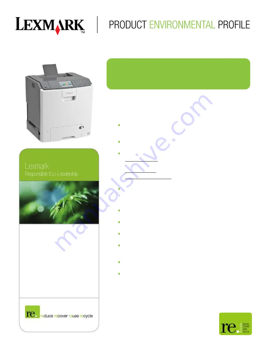 Lexmark C748e Quick Manual Download Page 1