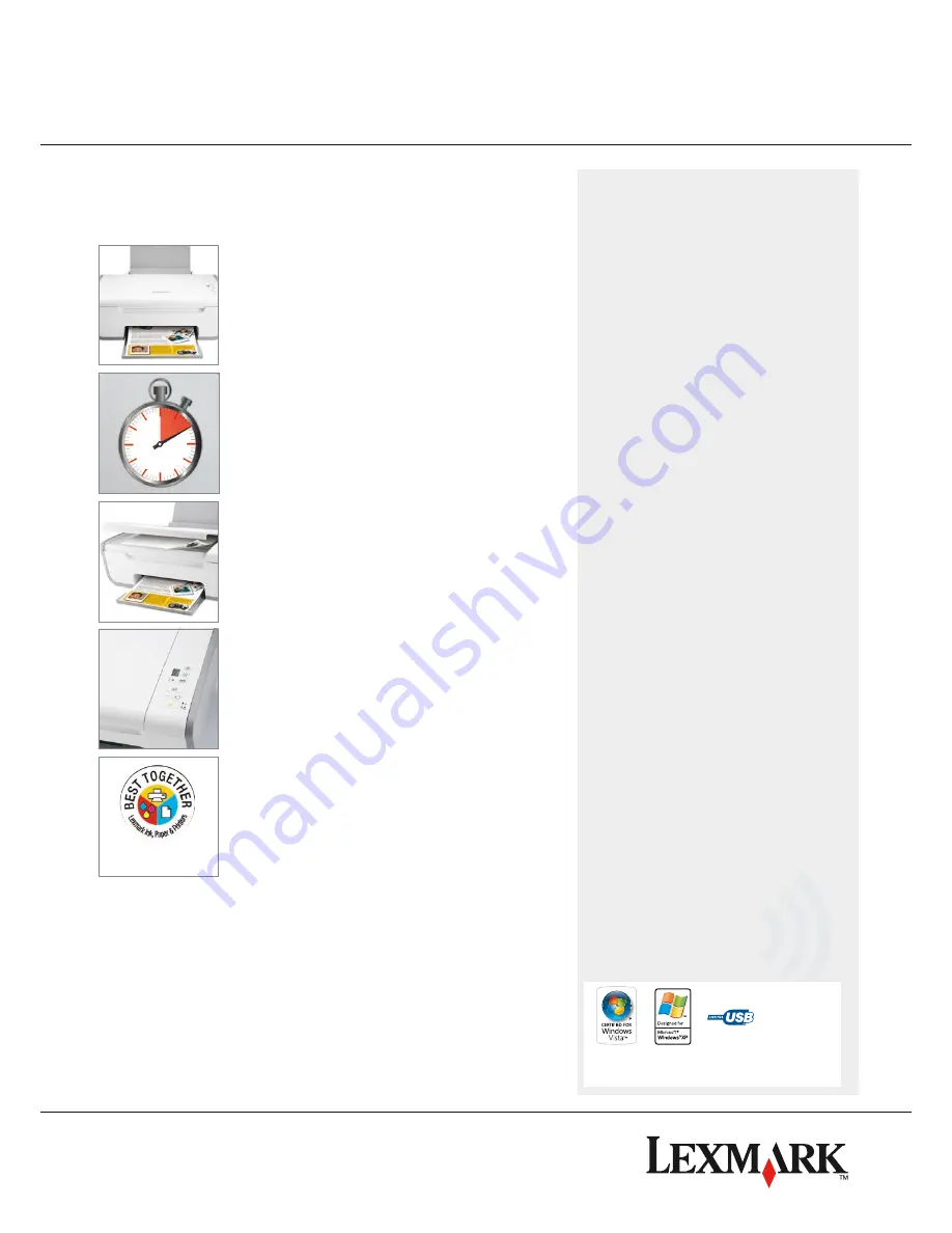 Lexmark X2650 - Color Printer 3-IN-1 Specifications Download Page 2