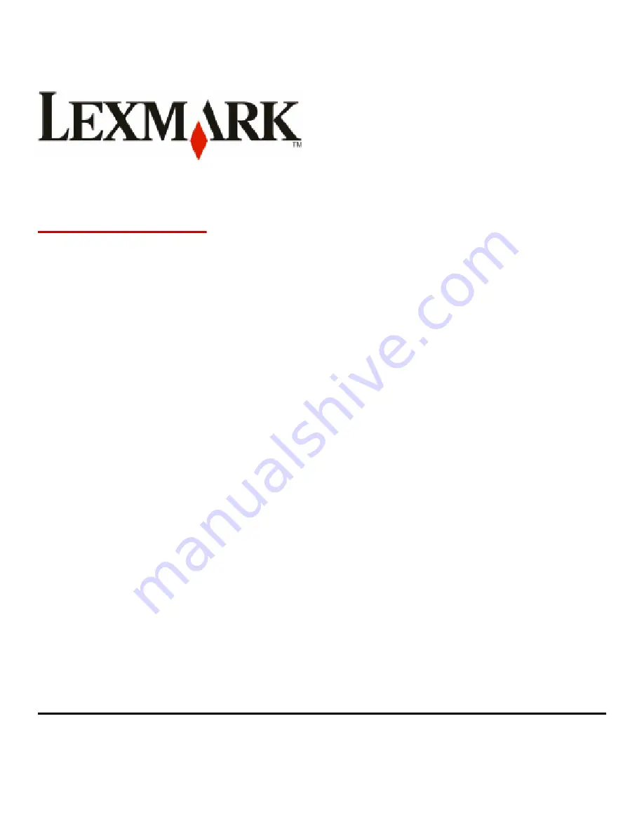 Lexmark X54 Series Maintenance Manual Download Page 1