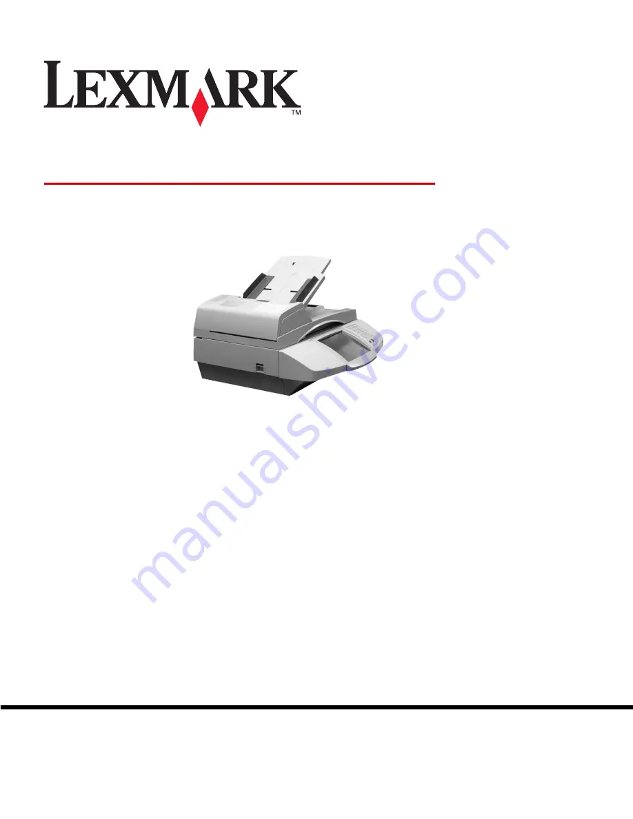 Lexmark X646e MFP Menus And Messages Manual Download Page 1