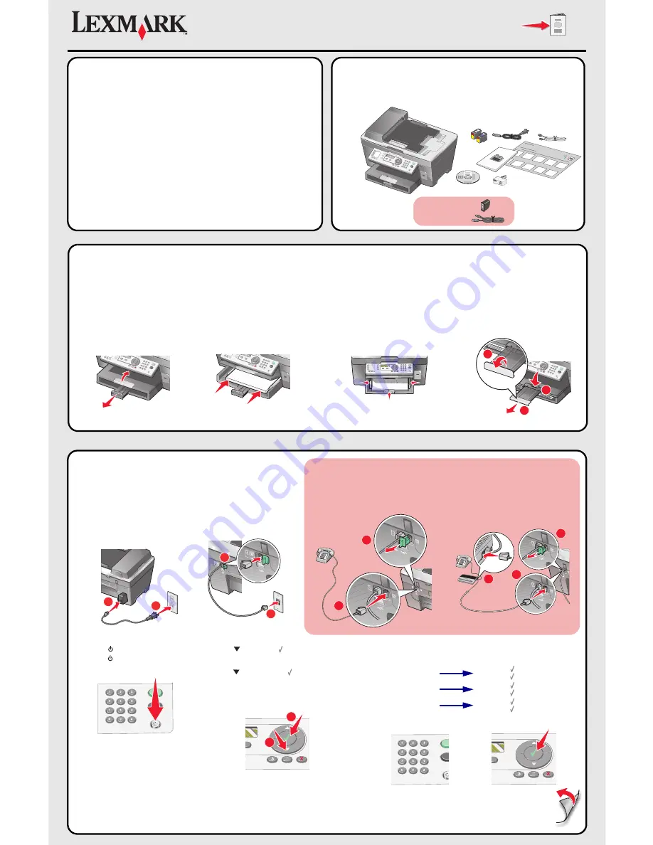 Lexmark X7350 Install Manual Download Page 1