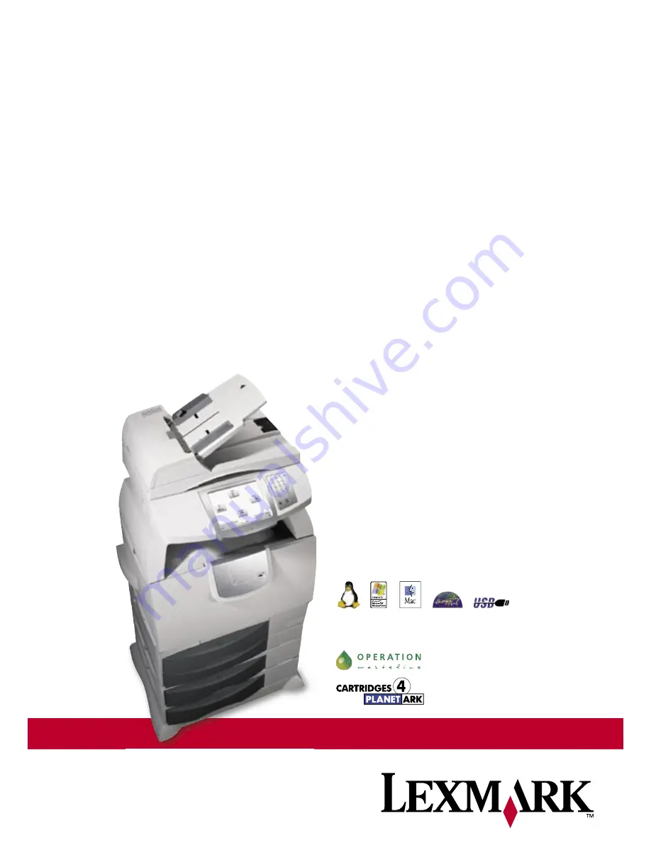 Lexmark X772e Скачать руководство пользователя страница 2