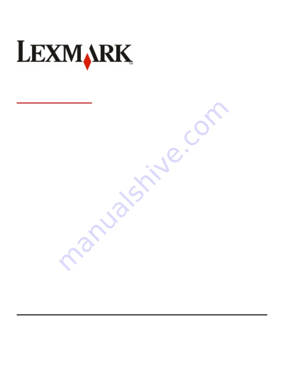 Lexmark X790 series Maintenance Manual Download Page 1