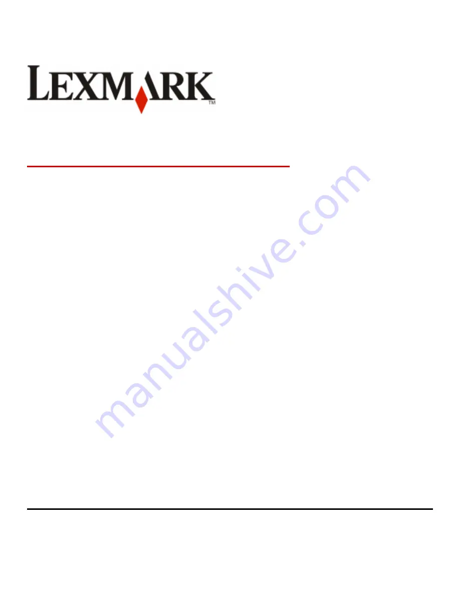 Lexmark X860 Maintenance Manual Download Page 1