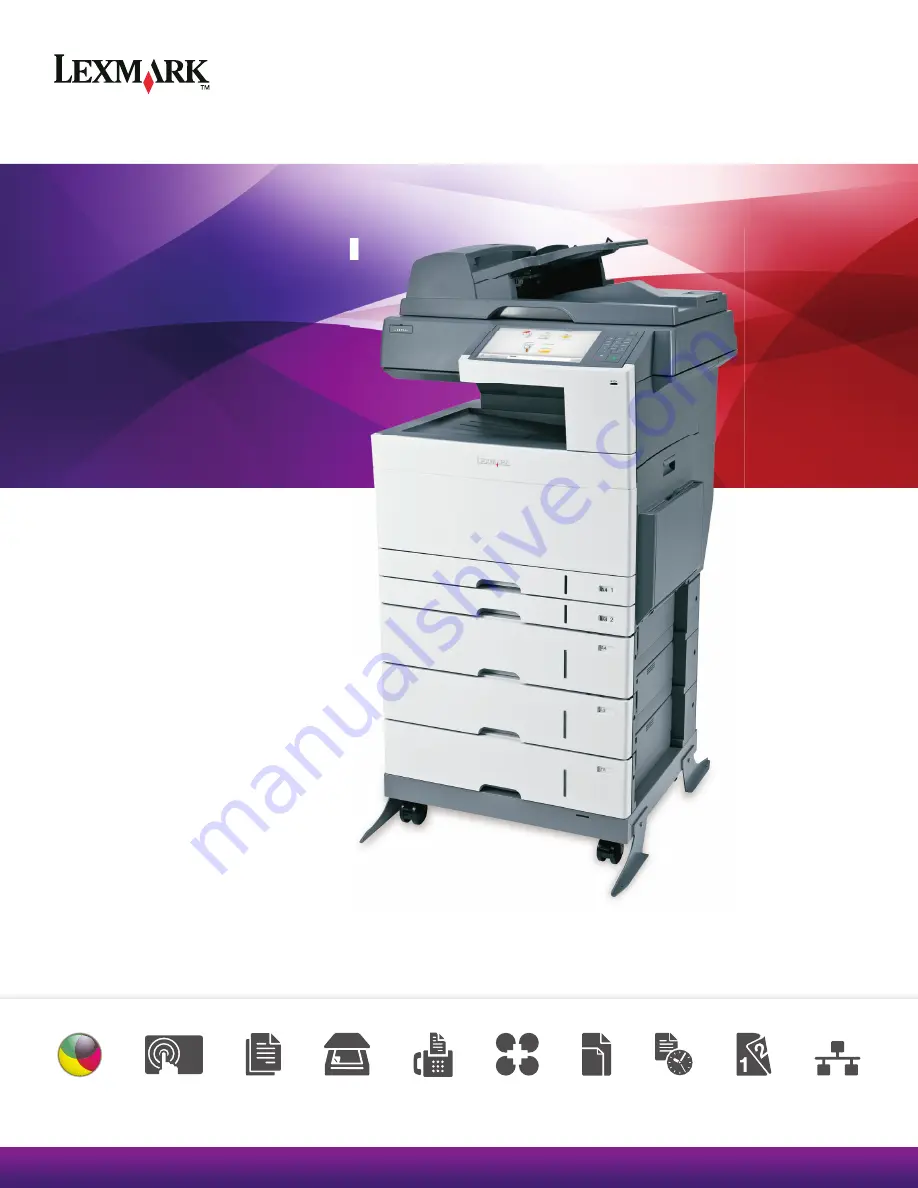 Lexmark XS925de Specifications Download Page 1