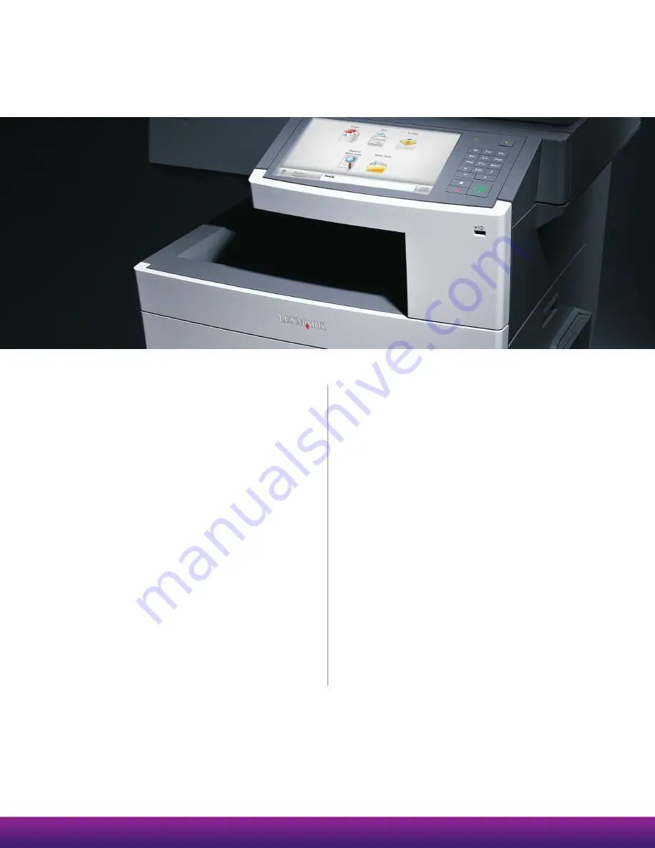 Lexmark XS925de Скачать руководство пользователя страница 3