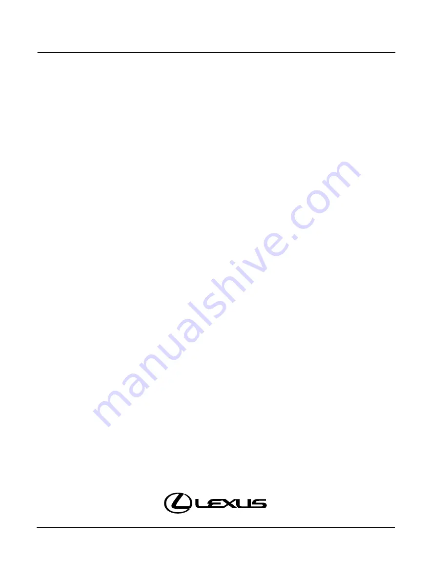 Lexus 450H 2009 Pre-Delivery Service Manual Download Page 10