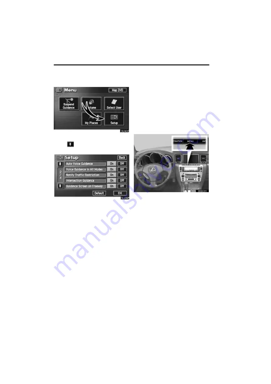 Lexus Navigation System SC430 Owner'S Manual Download Page 108