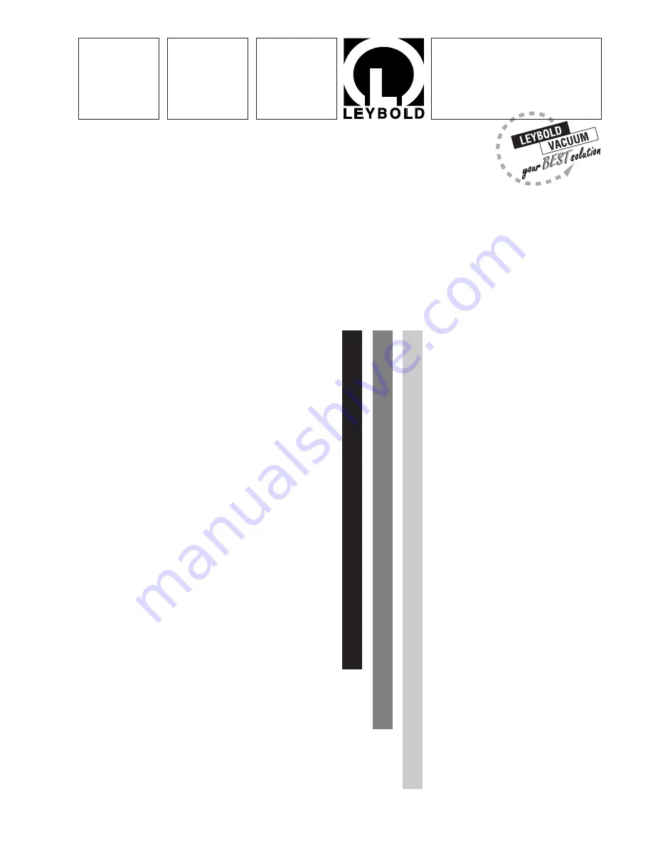 Leybold vacuum MAG W 2000 Скачать руководство пользователя страница 1