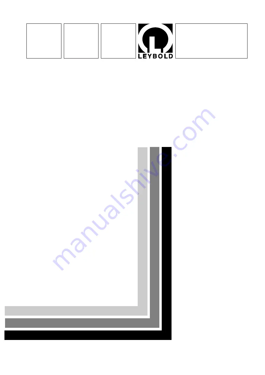 LEYBOLD 157 89 Manual Download Page 1