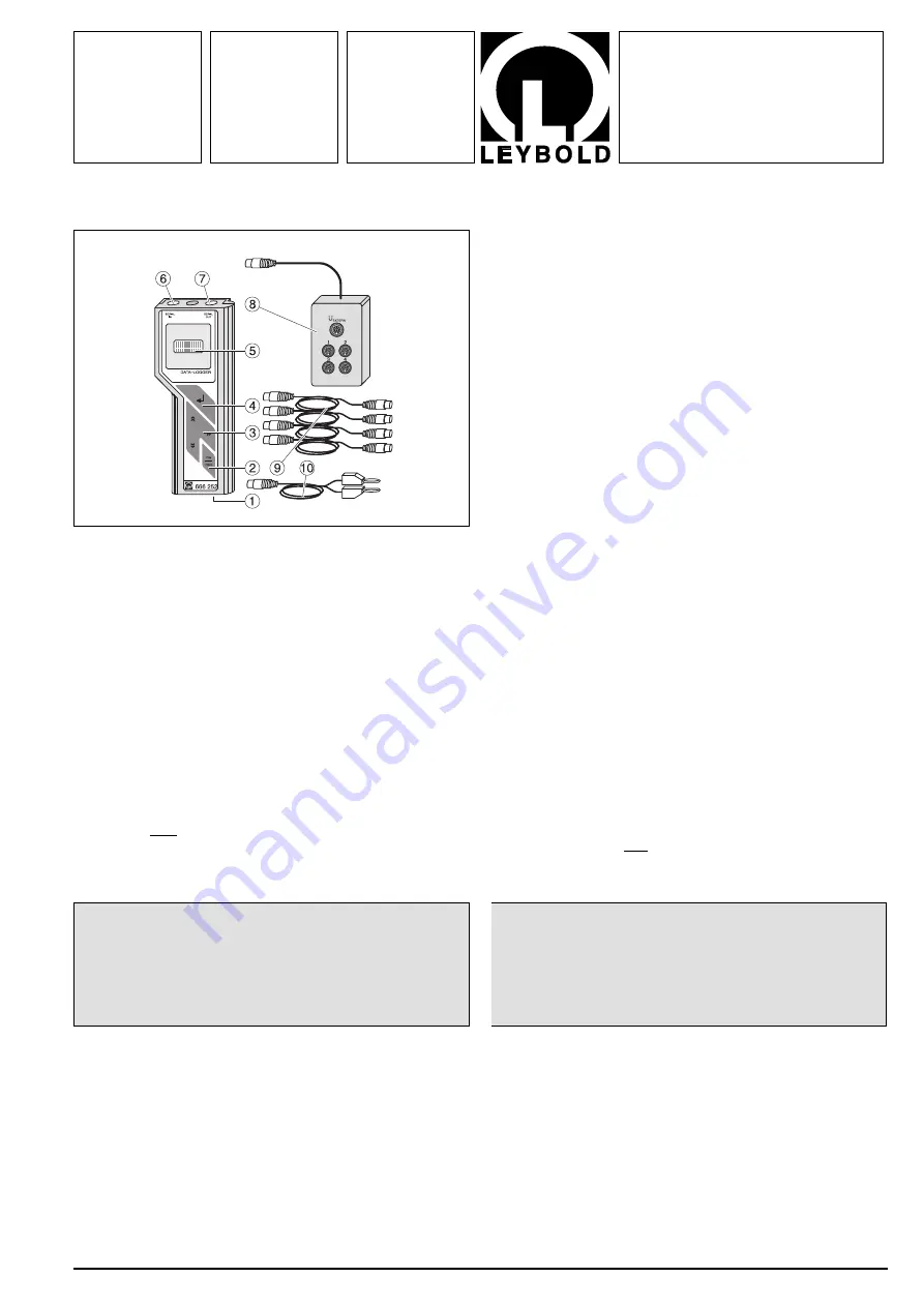 LEYBOLD 666 252 Скачать руководство пользователя страница 1