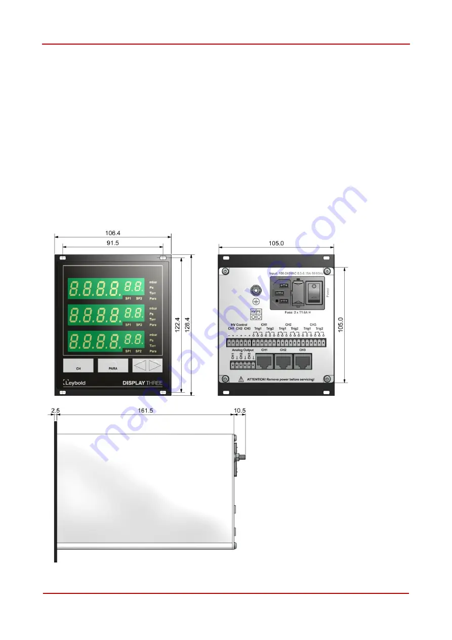 LEYBOLD DISPLAY THREE Instruction Manual Download Page 11