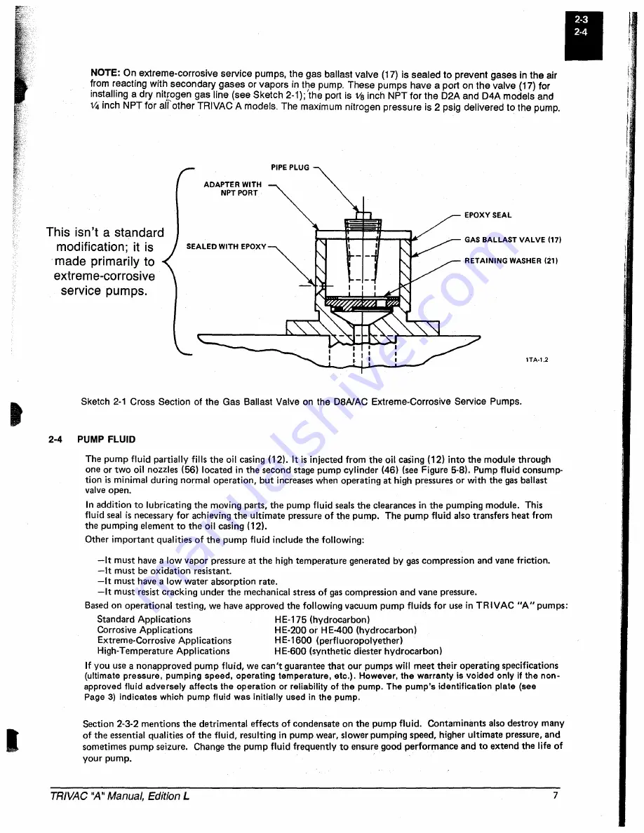 LEYBOLD Trivac D16A Manual Download Page 10