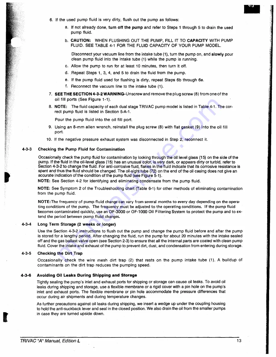 LEYBOLD Trivac D16A Manual Download Page 16