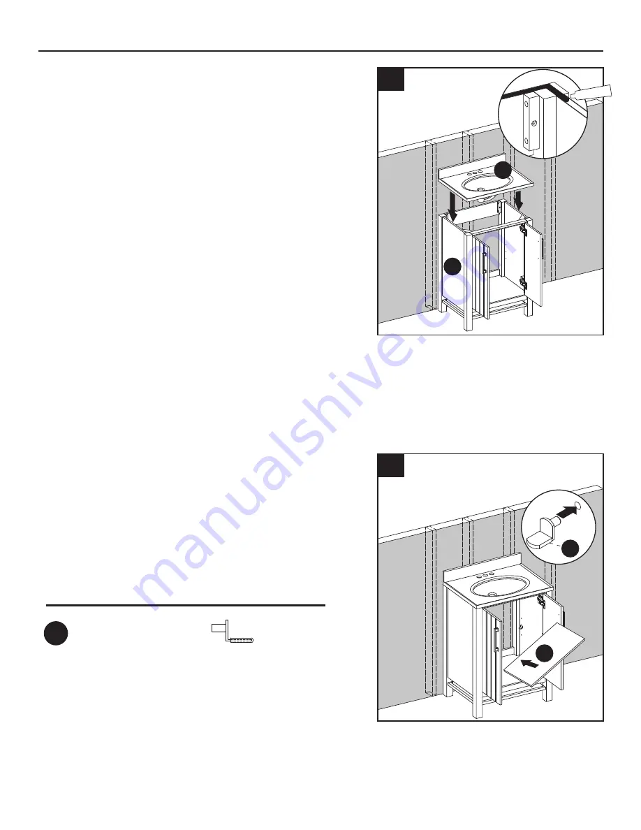 LF STYLE SELECTIONS VANITY WITH TOP AND MIRROR  2459VM-25-271 Assembly And Installation Instructions Manual Download Page 5