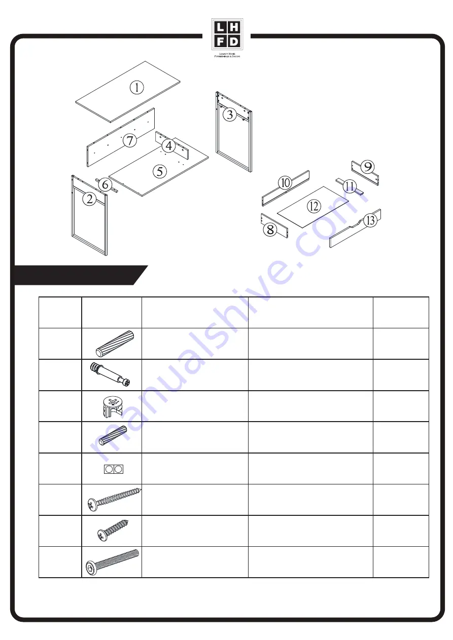 LHFD C1930026 Assembly Instructions Manual Download Page 3