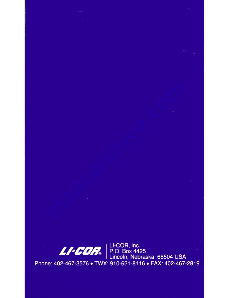 LI-COR Li-189 Instruction Manual Download Page 23