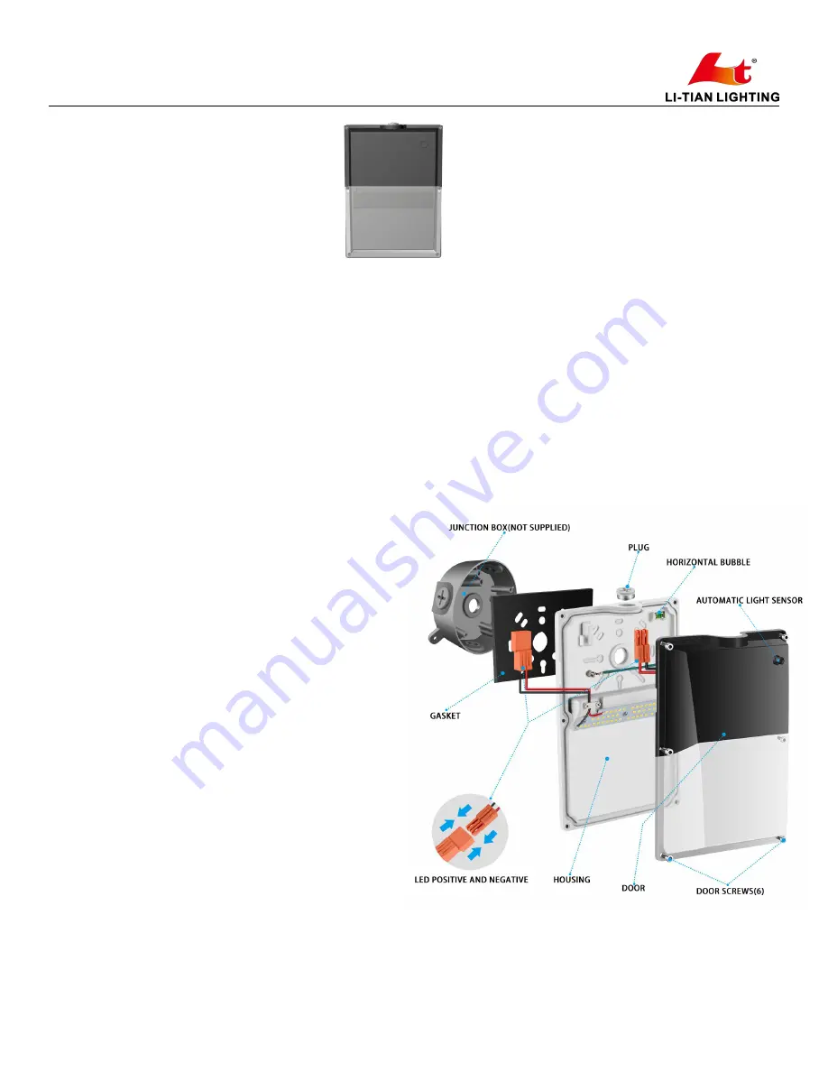 LI-TIAN LIGHTING LT-XT-08 Installation Instructions Download Page 1