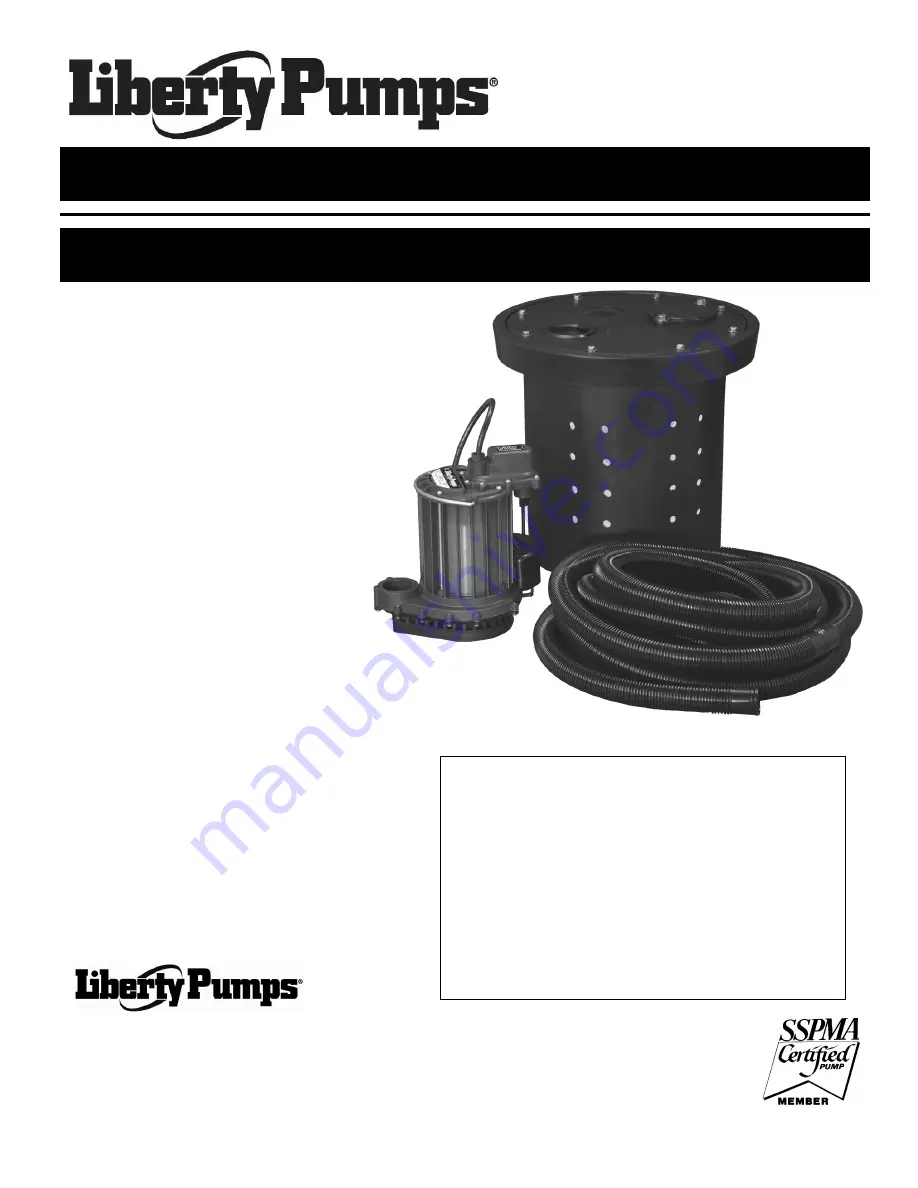 Liberty Pumps CSP-237 Installation Manual Download Page 1