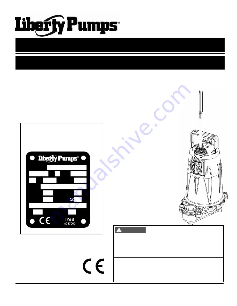 Liberty Pumps FL152M-3E Owner'S Manual Download Page 60