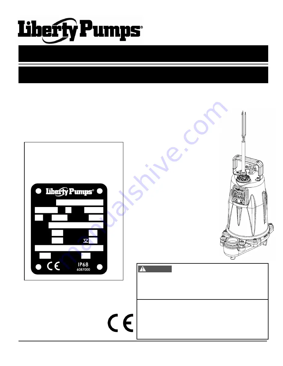 Liberty Pumps FL152M-3E Owner'S Manual Download Page 71