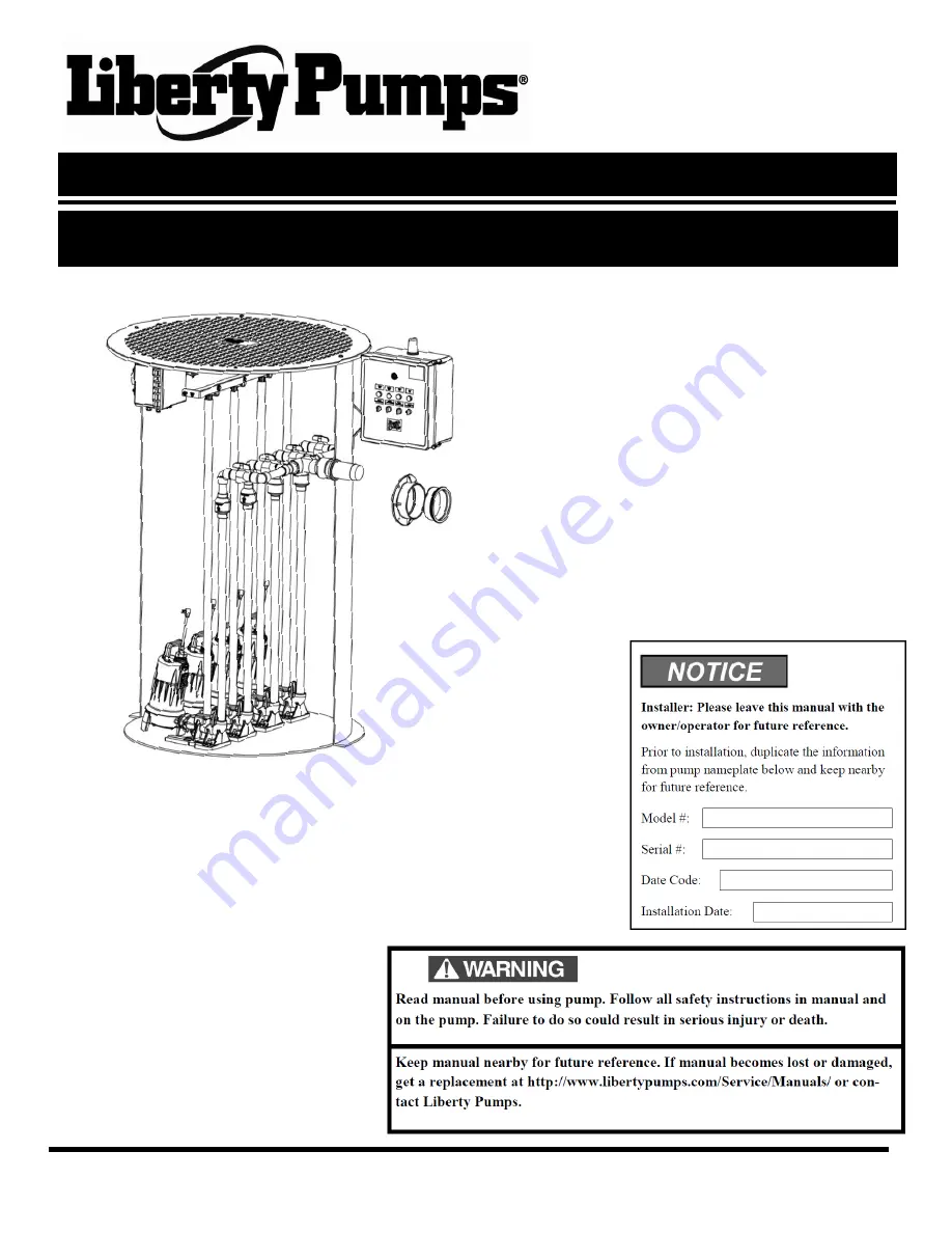 Liberty Pumps LSG202M Installation Manual Download Page 1