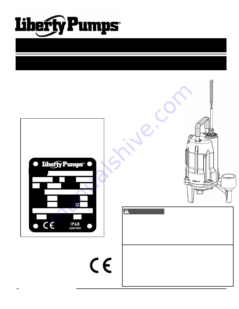 Liberty Pumps PRG102M-3E Owner'S Manual Download Page 21