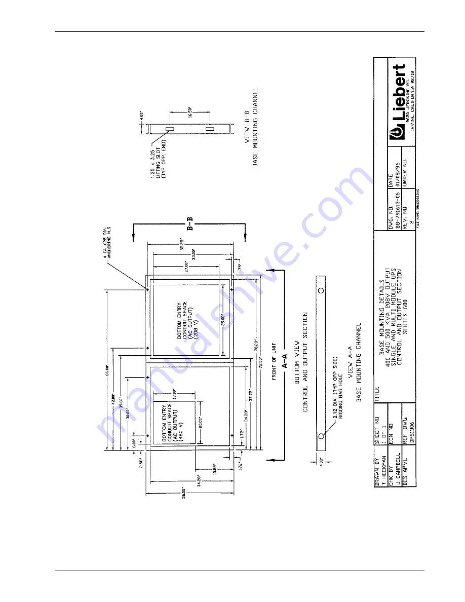 Liebert Series 600 Installation Manual Download Page 45