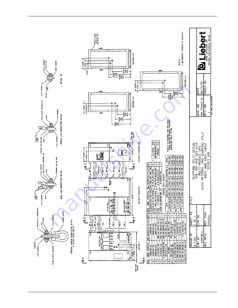 Liebert Series 600 Installation Manual Download Page 61