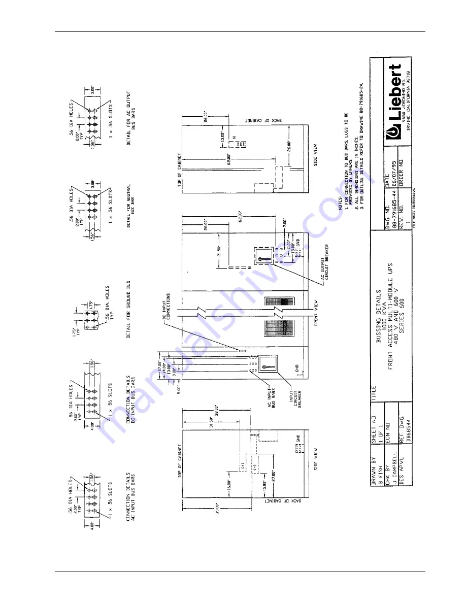 Liebert Series 600 Installation Manual Download Page 71