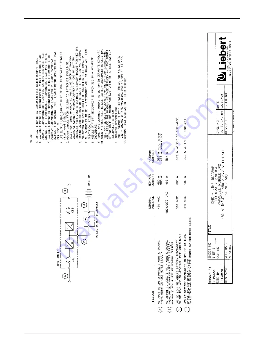 Liebert Series 600 Installation Manual Download Page 72