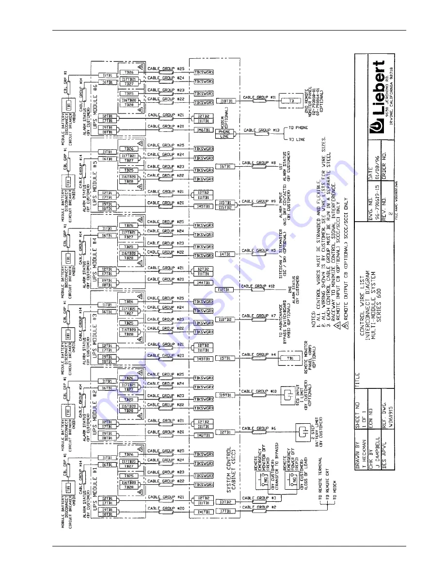 Liebert Series 600 Installation Manual Download Page 83