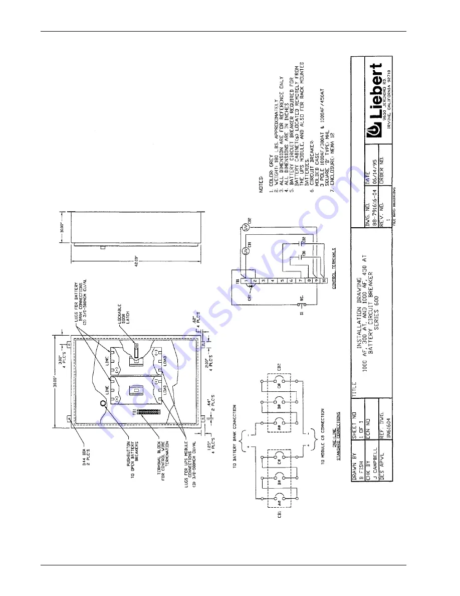 Liebert Series 600 Installation Manual Download Page 88