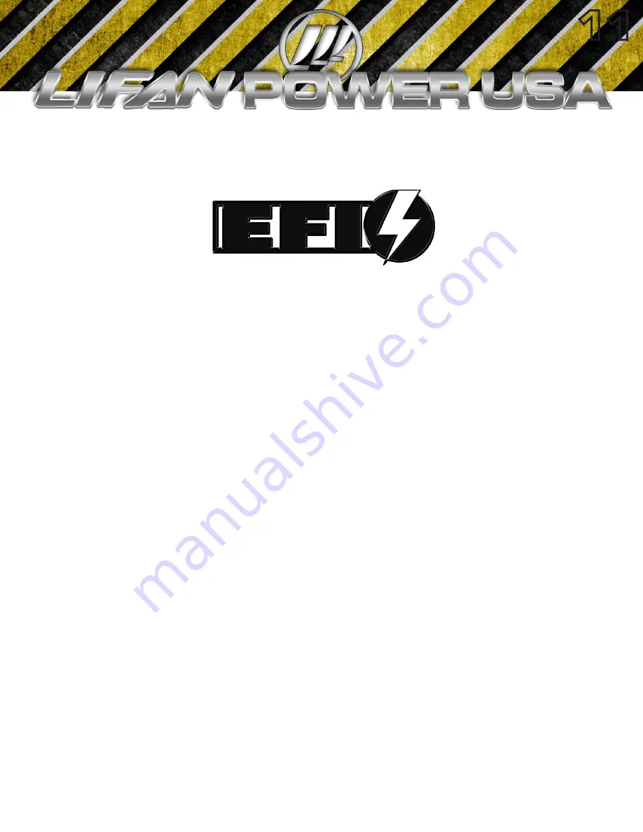 LIFAN	 Power USA Energy Storm ESI-7000iER-EFI Operating Instructions And Owner'S Manual Download Page 11