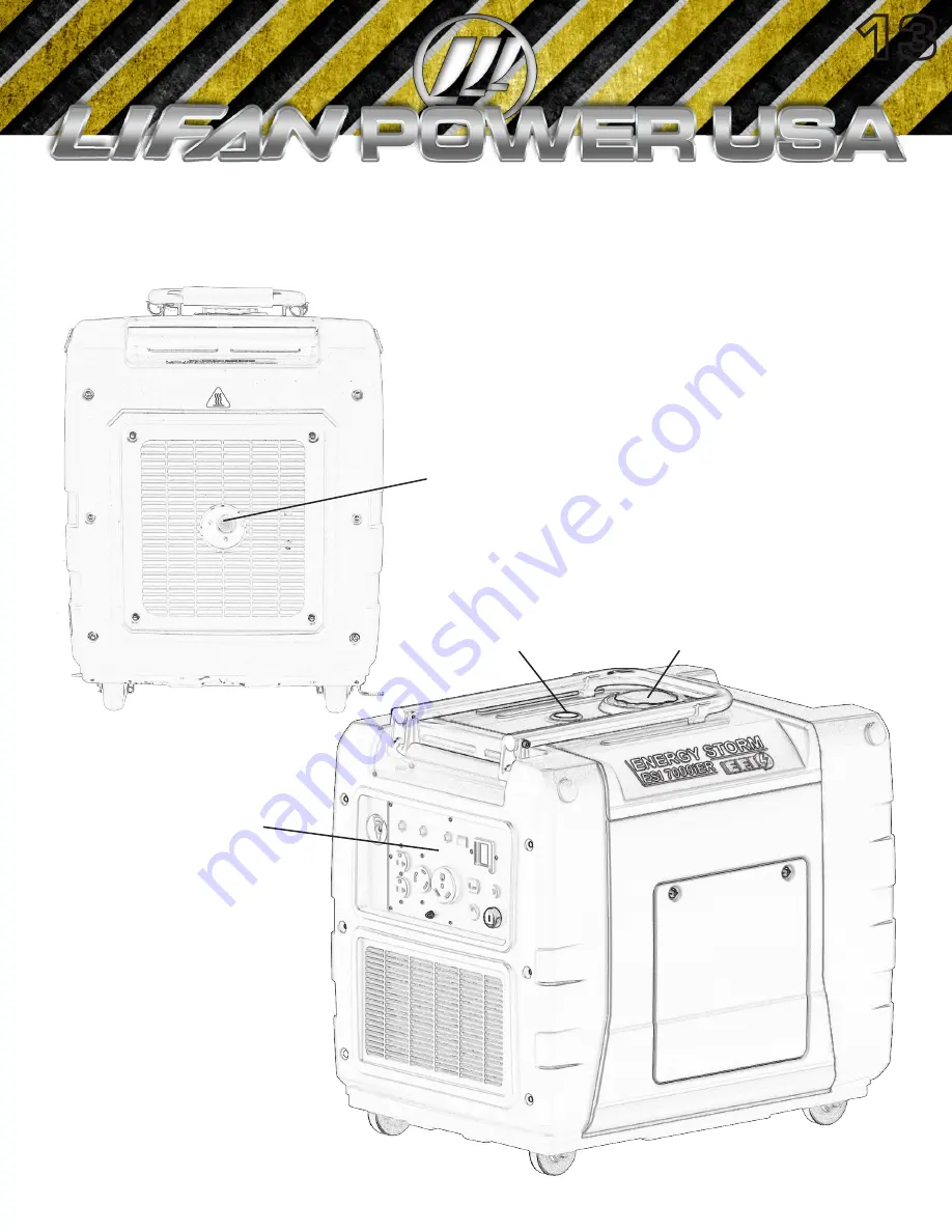 LIFAN	 Power USA Energy Storm ESI-7000iER-EFI Operating Instructions And Owner'S Manual Download Page 13