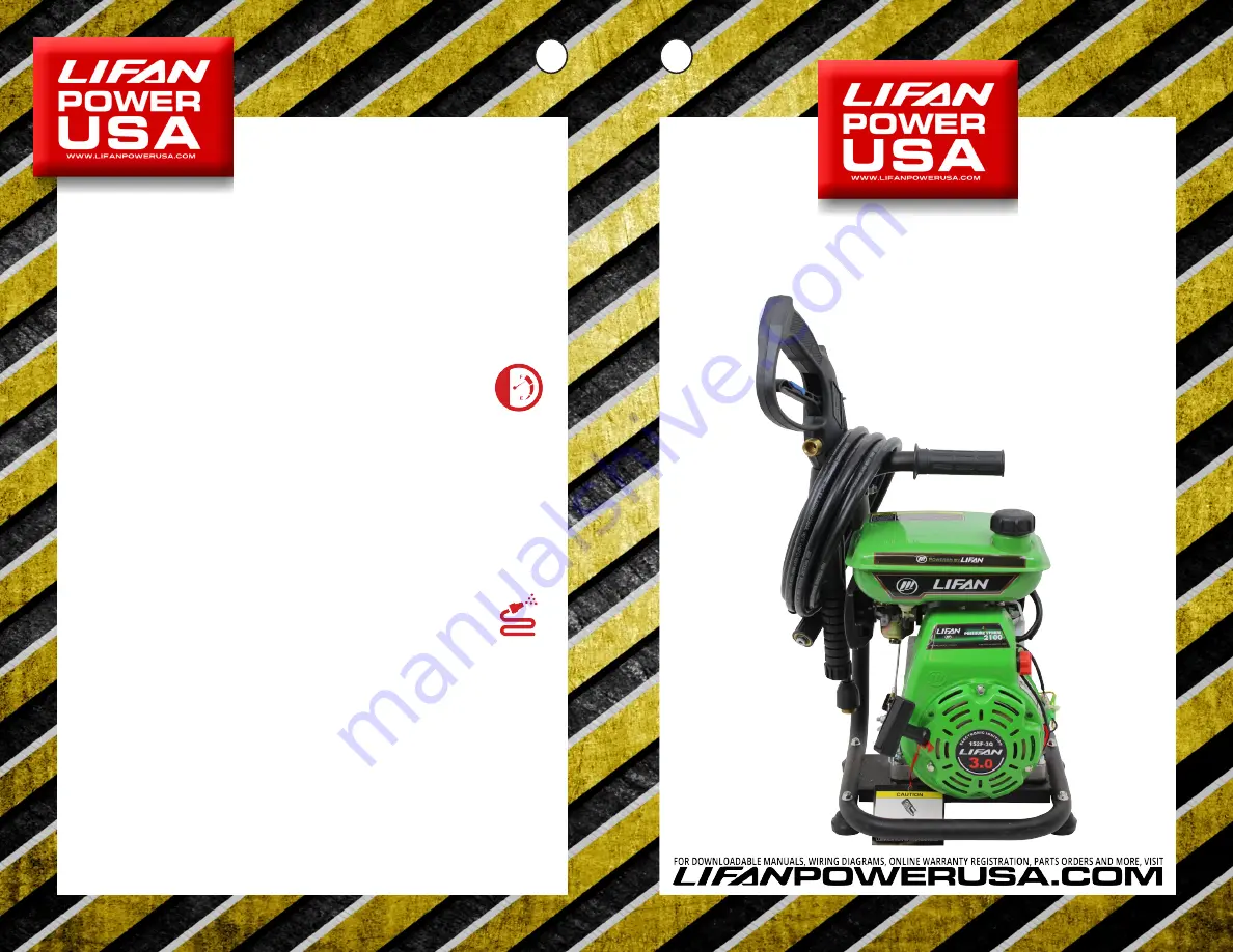 LIFAN	 Power USA Pressure Storm 2100 Quick Start Manual Download Page 1