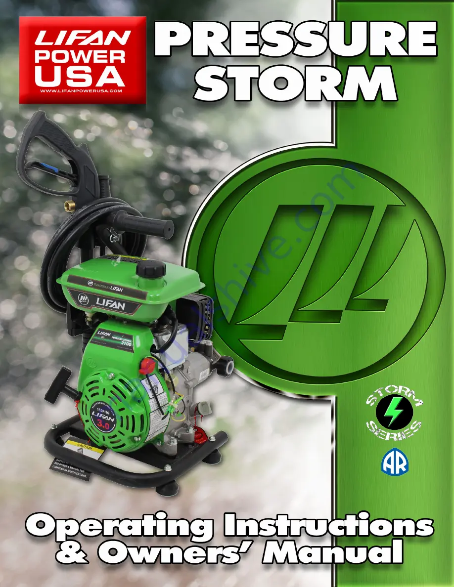 LIFAN	 Power USA Pressure Storm Series Скачать руководство пользователя страница 1