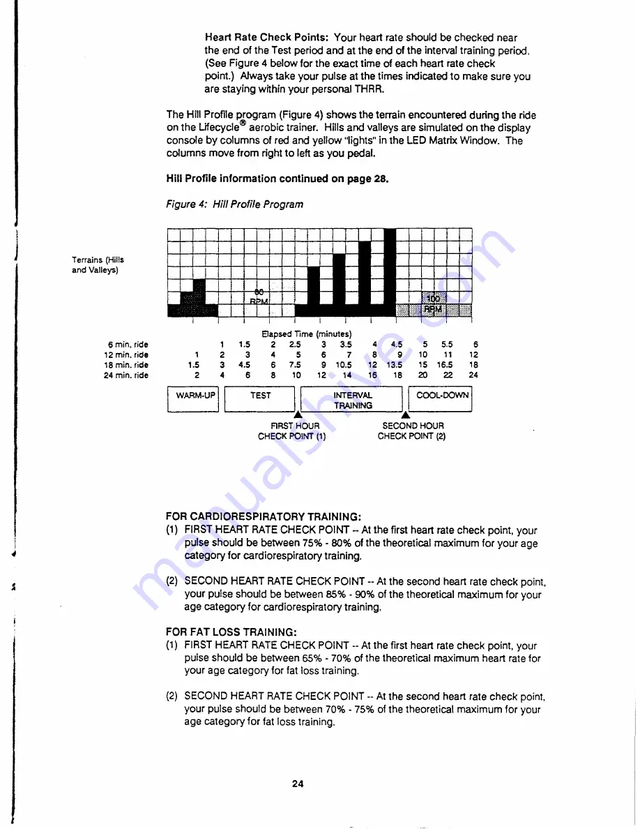 Life Fitness Lifecycle Aerobic Trainer 6000 Operation Manual Download Page 24