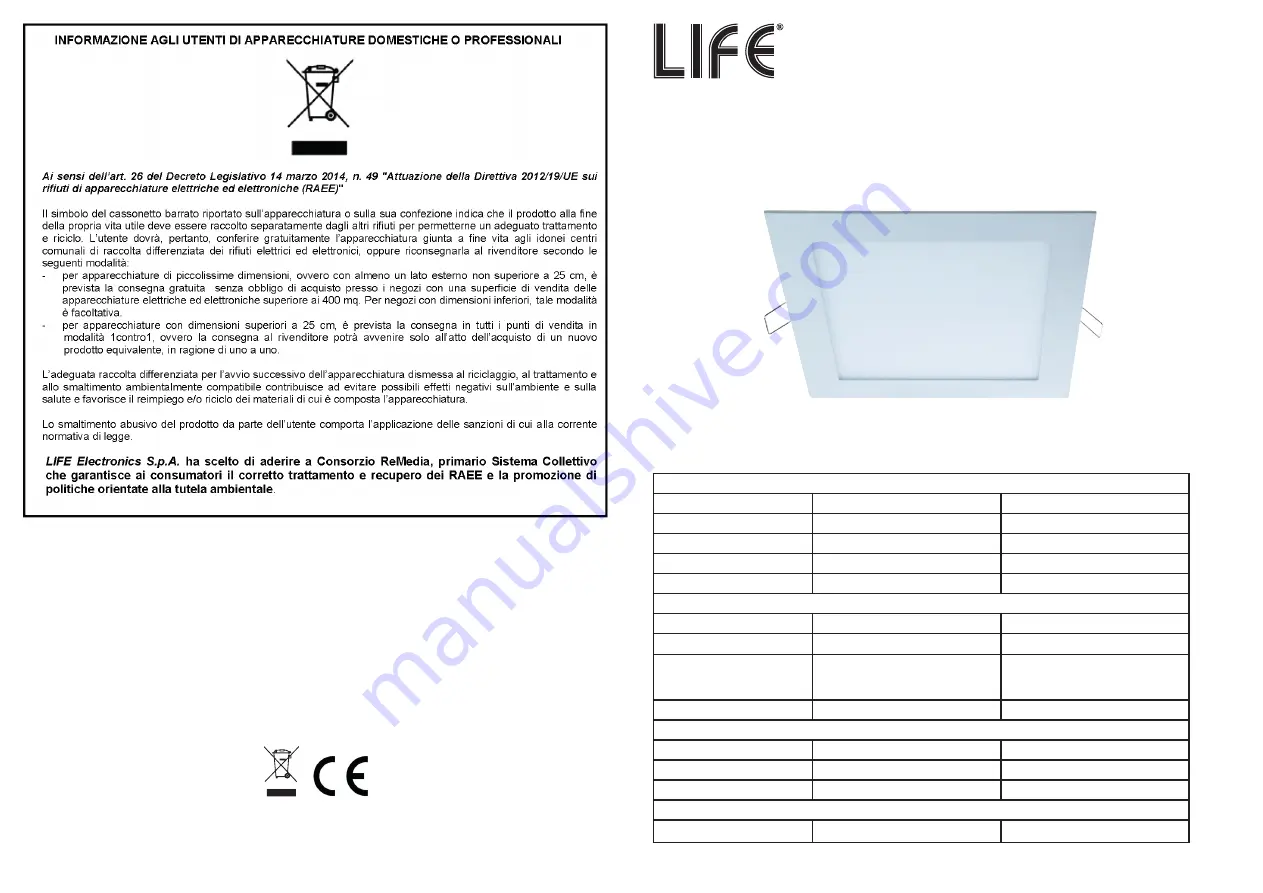 Life 39.9TSS0518N User Manual Download Page 1