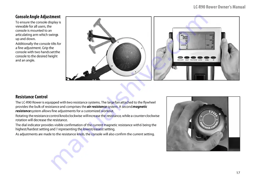 LifeCore Fitness LC-R90 Owner'S Manual Download Page 16