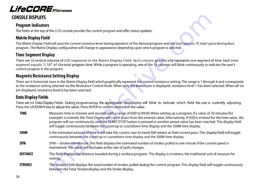 LifeCore Fitness LC-R90 Owner'S Manual Download Page 25