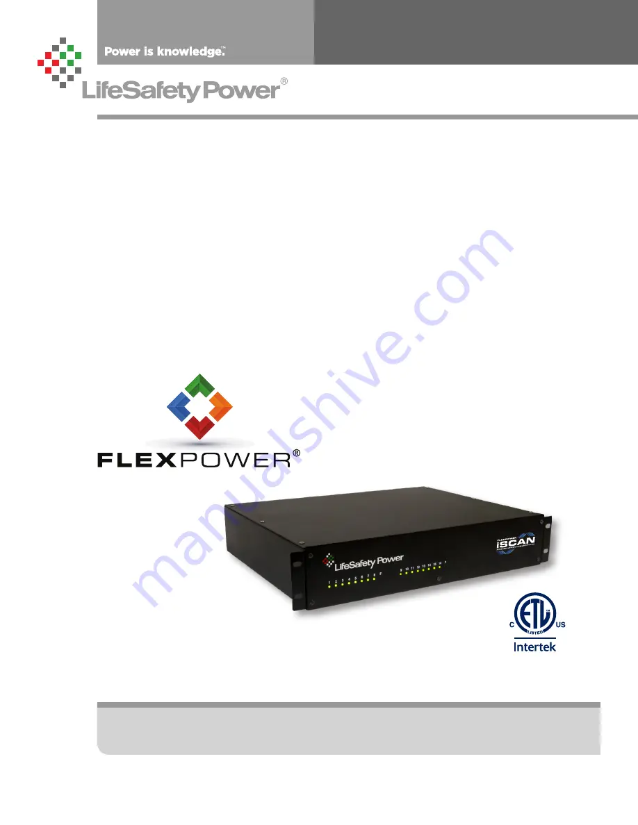 LifeSafety Power FLEXPOWER iSCAN RS Series Скачать руководство пользователя страница 1