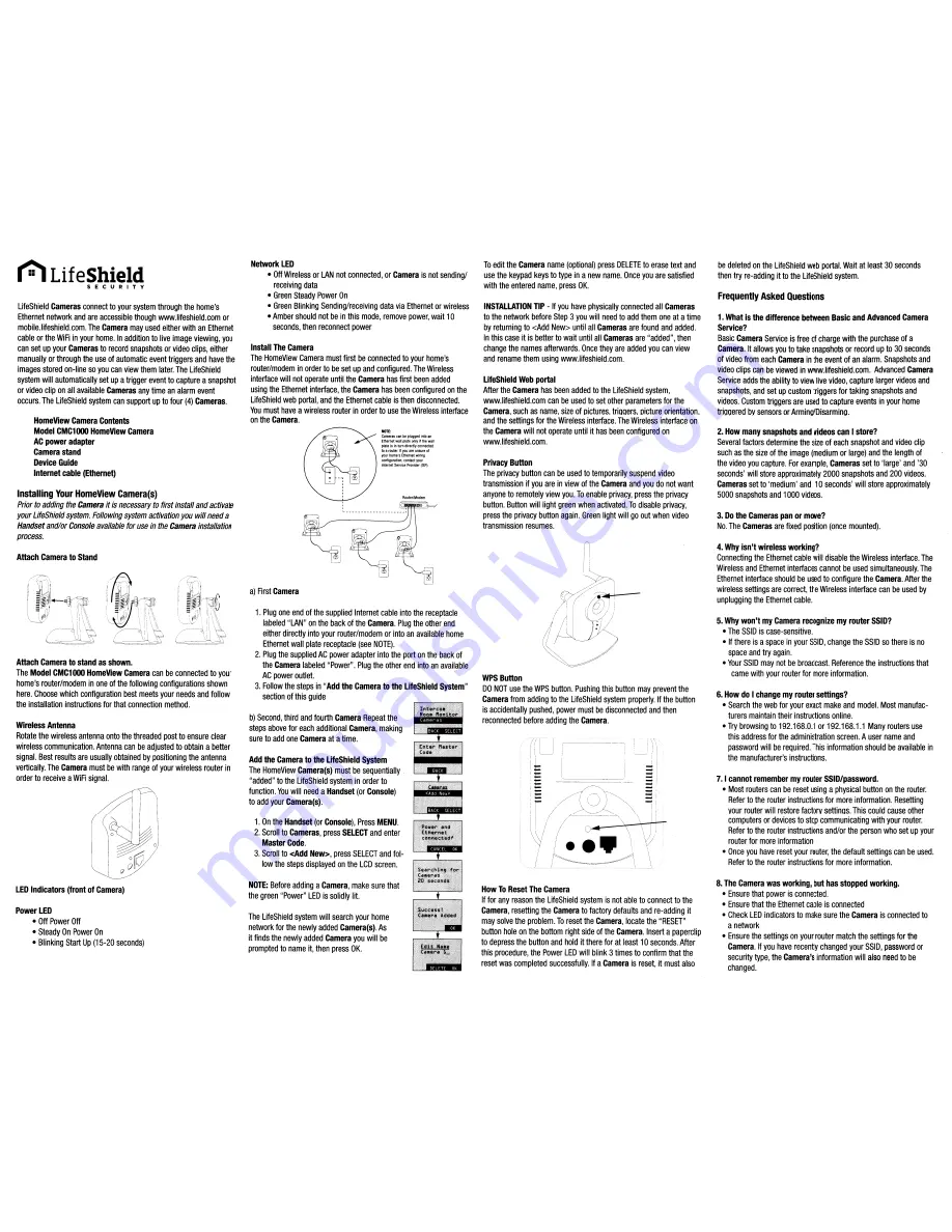 LifeShield HomeView CMC1000 Скачать руководство пользователя страница 2